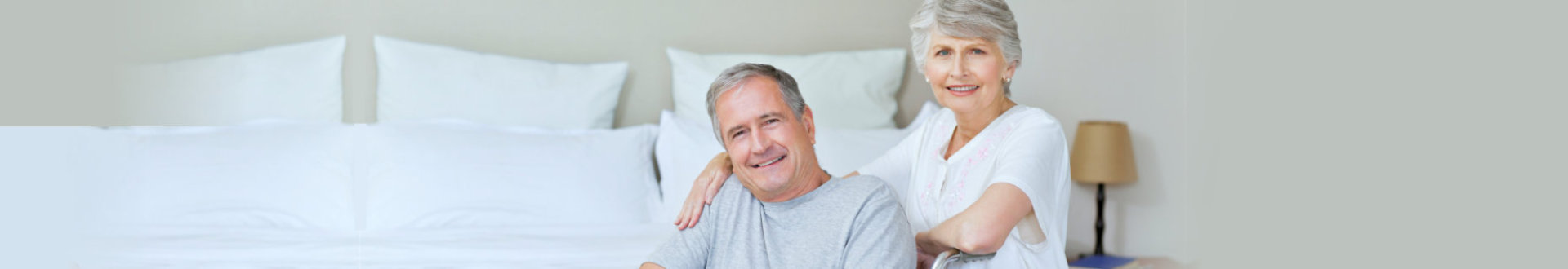 senior couple smiling